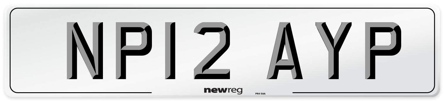 NP12 AYP Number Plate from New Reg